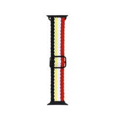 Adjustable Striped Woven Nylon Apple Watch Strap Default Title - MamasJan Bands & Digital Watches