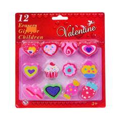 956 VALENTINE ERASER SET 12PC A.M Default Title - MamasJan Toys