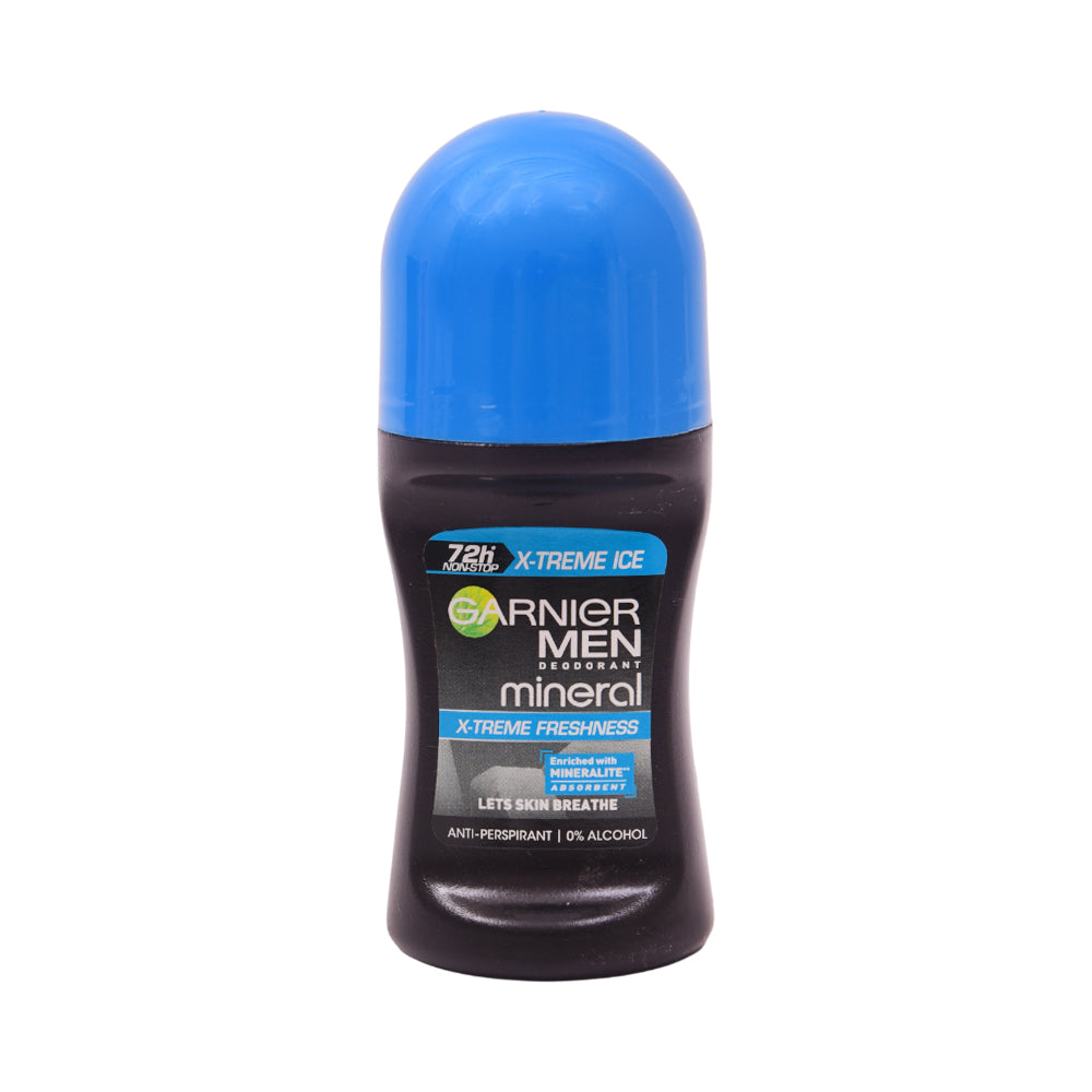 GARNIER MEN MINERAL ROLL ON XTREME ICE FRESHENES72H 50 ML Default Title - MamasJan perfumes
