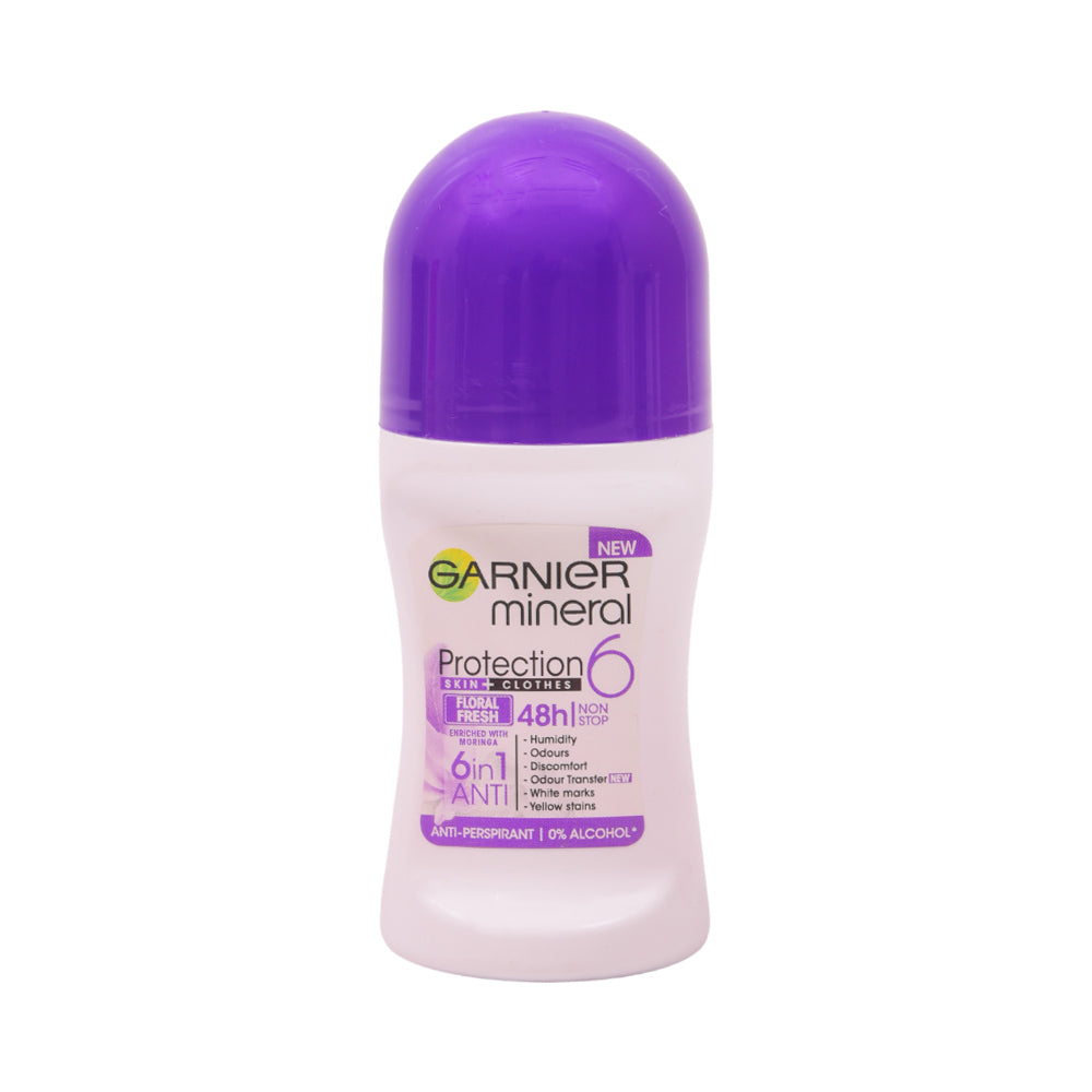 GARNIER MEN MINERAL ROLL ON FLORAL FRESH 6IN1 48H 50 ML Default Title - MamasJan perfumes