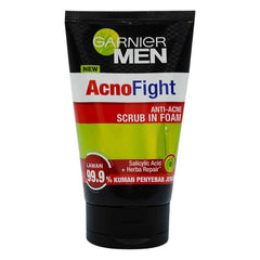 Garnier Face Wash Men Acno Fight Anti Acne Scrub In Foam 100Ml