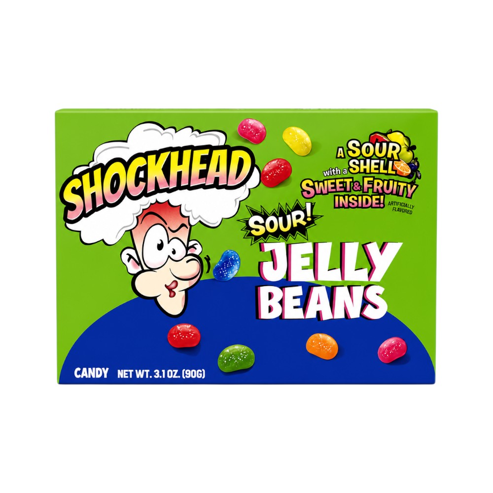SHOCKHEAD CUBE JELLY SOUR BEANS 90 GM Default Title - MamasJan Grocery Food