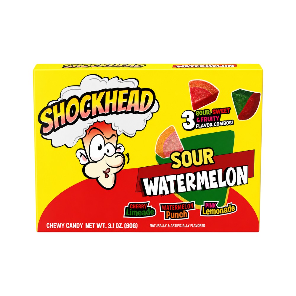 SHOCKHEAD CUBE JELLY SOUR WATERMELON 90 GM Default Title - MamasJan Grocery Food