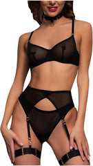 Belleza Lingerie Wire Non Padded Bra Set - 1006 Black / 38-B - MamasJan Lingerie