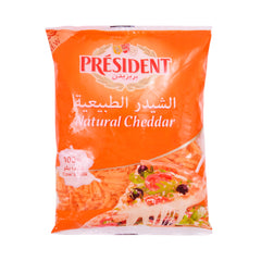 PRESIDENT NATURAL SHREDDED CHEDDAR CHEESE 200G Default Title - MamasJan GroceryFoods