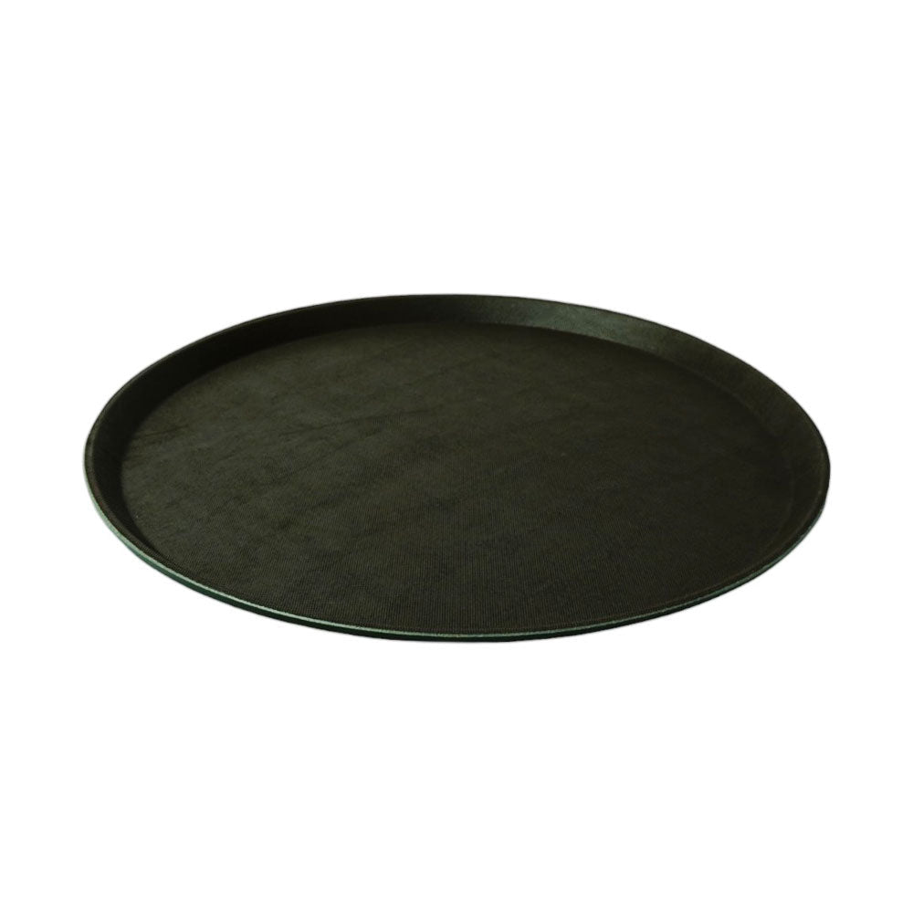 TRAY NON SLIP ROUND BROWN C2013445 Default Title - MamasJan Crockery
