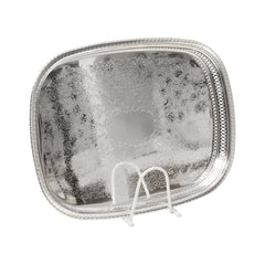 TRAY ZOLTEN RECT SILVER ZL2013649 Default Title - MamasJan Crockery