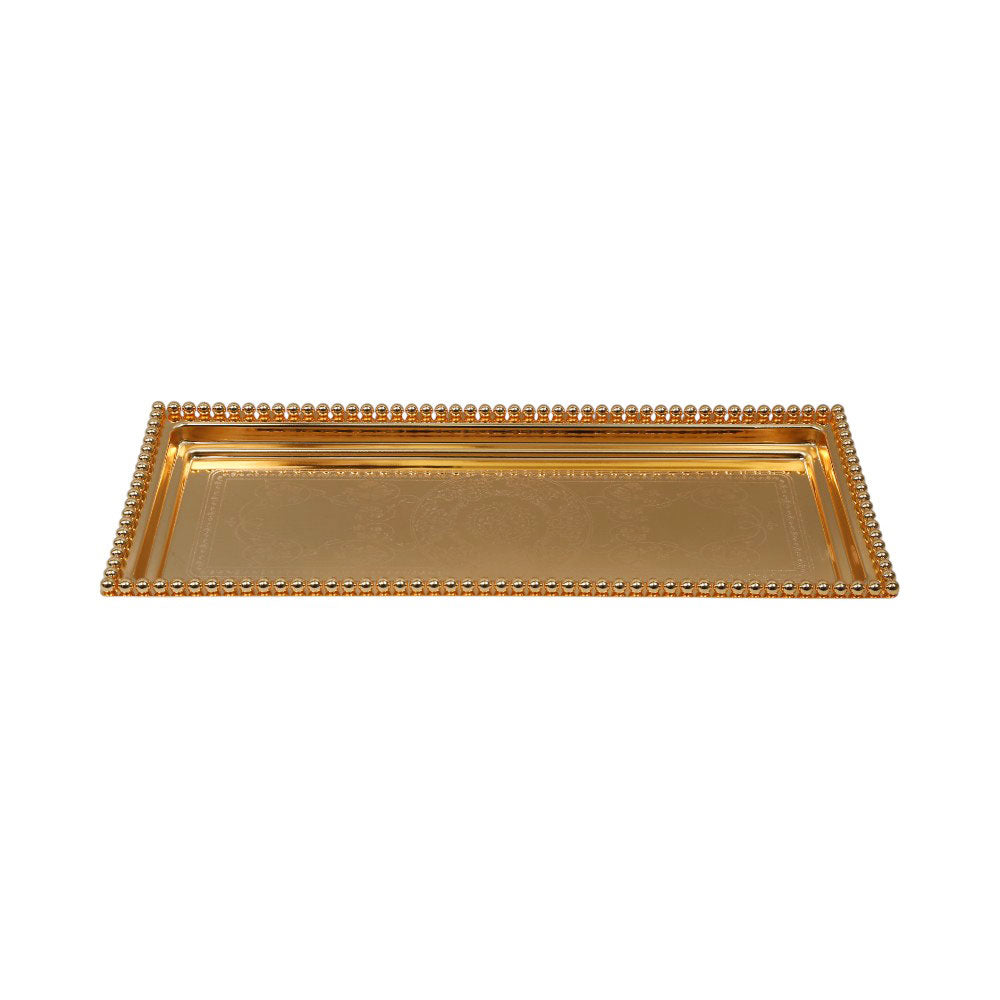 TRAY ZOLTEN RECT SILVER ZL2013755 Default Title - MamasJan Crockery