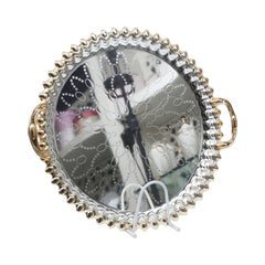 TRAY ZOLTEN ROUND GODLEN SILVER ZL2013796 Default Title - MamasJan Crockery