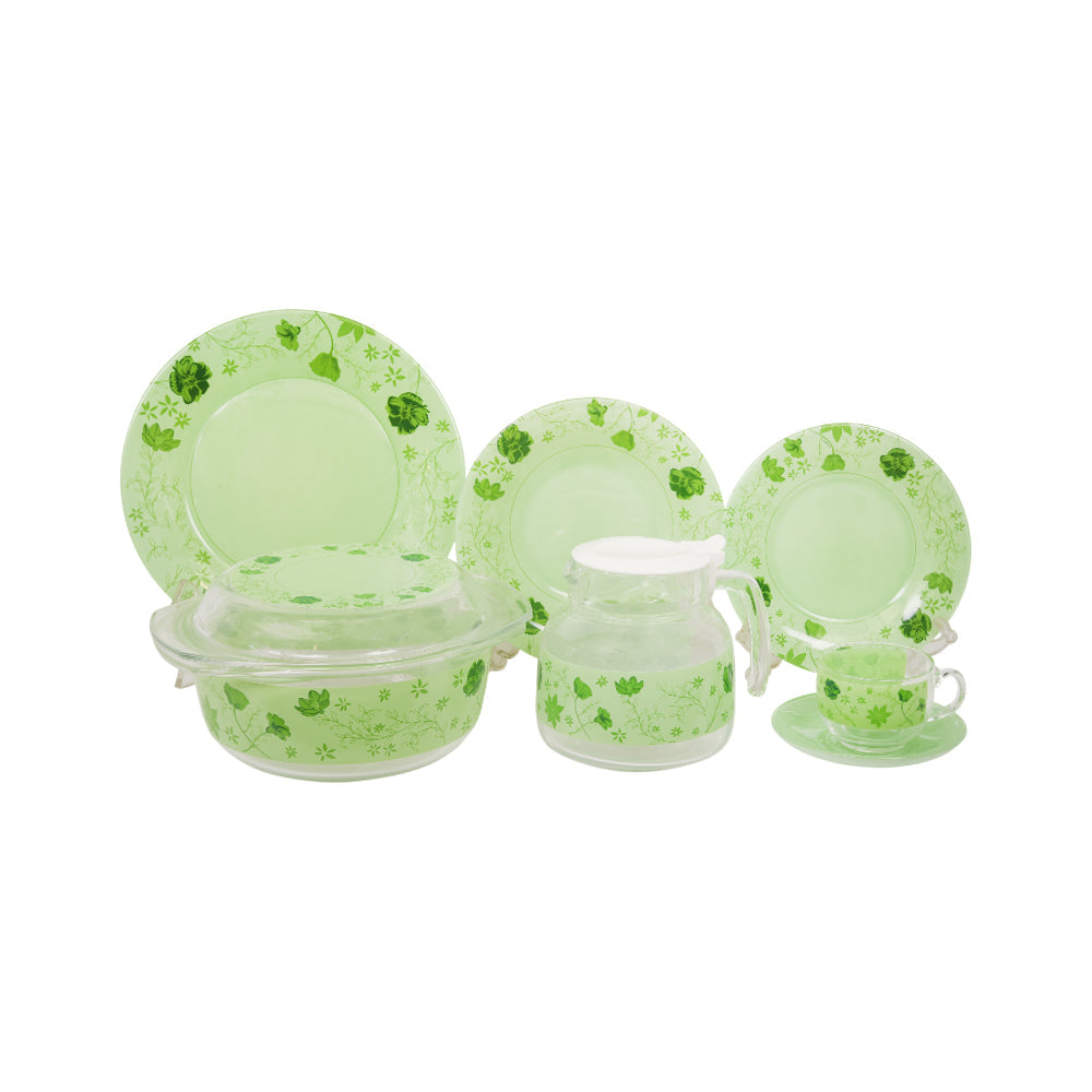 DINNER SET 71PC LUMINARC ALVA GREEN K6555 Default Title - MamasJan Crockery