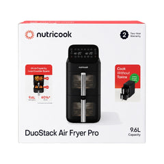 NUTRICOOK AIR FRYER DUOSTACK BLACK 9.6L NC-AFDS330 Default Title - MamasJan Electronics