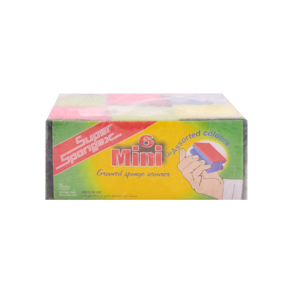 SUPER SPONGEX MINI SPONGE SCOURER 6PC PACK Default Title - MamasJan Grocery Nonfood