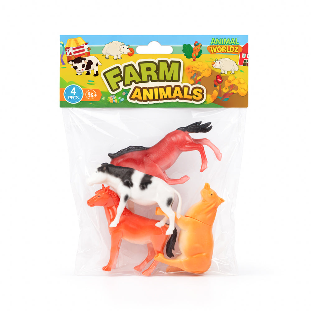 666A-B FARM ANIMAL SET IN PVC Default Title - MamasJan Toys