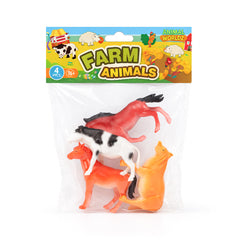 666A-B FARM ANIMAL SET IN PVC Default Title - MamasJan Toys