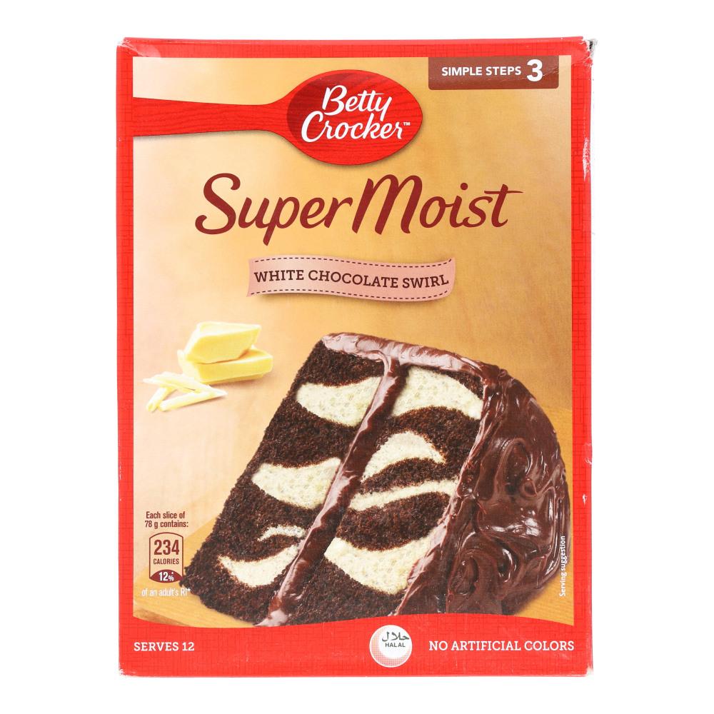 BETTY CROCKER CAKE SUPER MOIST WHITE CHOCOLATE SWIRL 500 GM Default Title - MamasJan Grocery