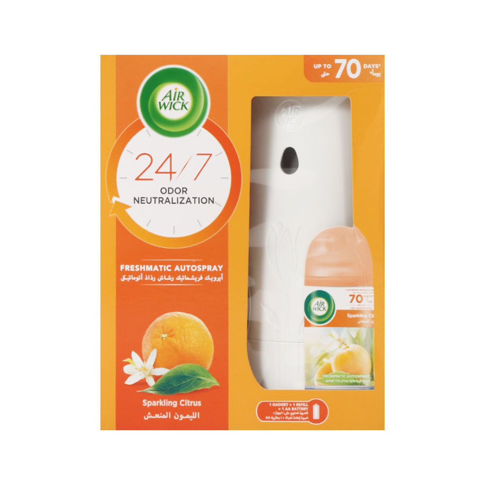 AIR WICK AIR FRESHNER WITH MACHINE SPARKLING CITRUS 250ML Default Title - MamasJan Grocery Nonfood