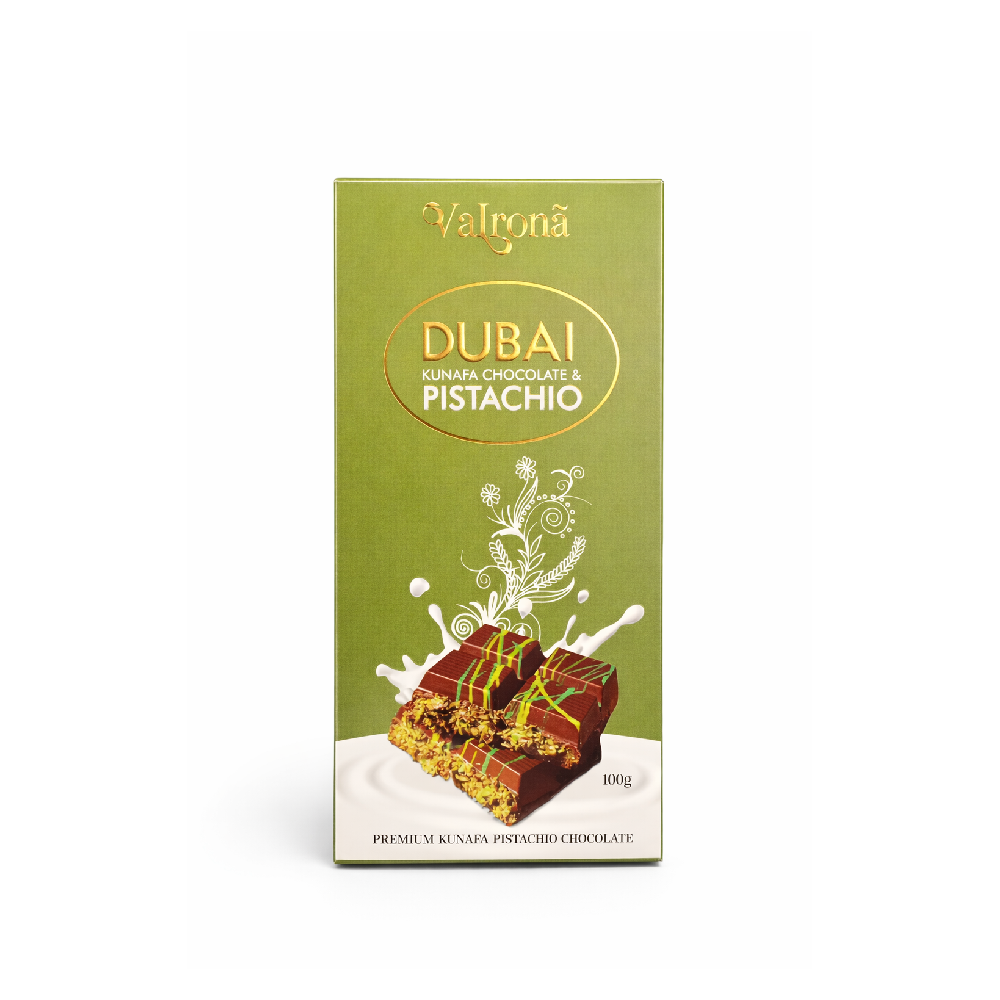 VALRONA CHOCOLATE BAR KUNAFA PISTACHIO 100 GM Default Title - MamasJan Grocery Food
