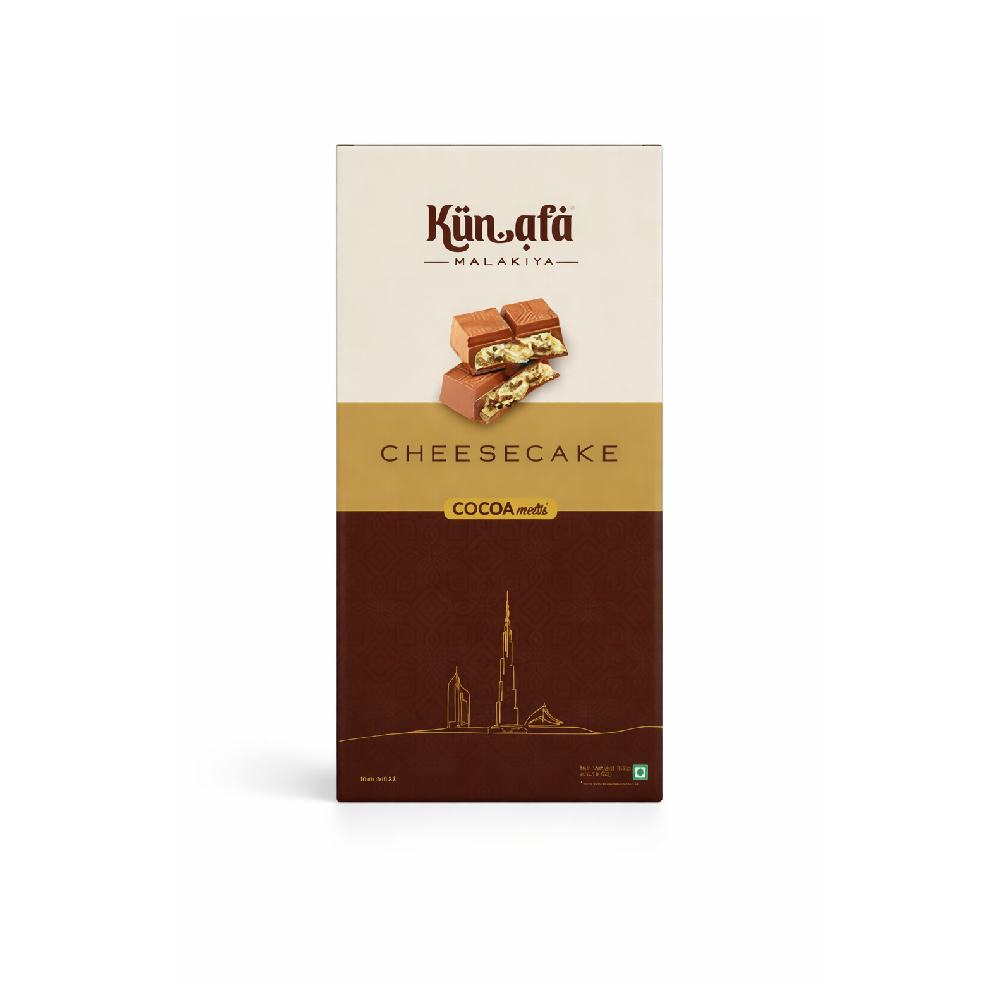 KUNAFA MALAKIYA CHOCOLATE BAR CHEESE CAKE 160 GM Default Title - MamasJan Grocery Food