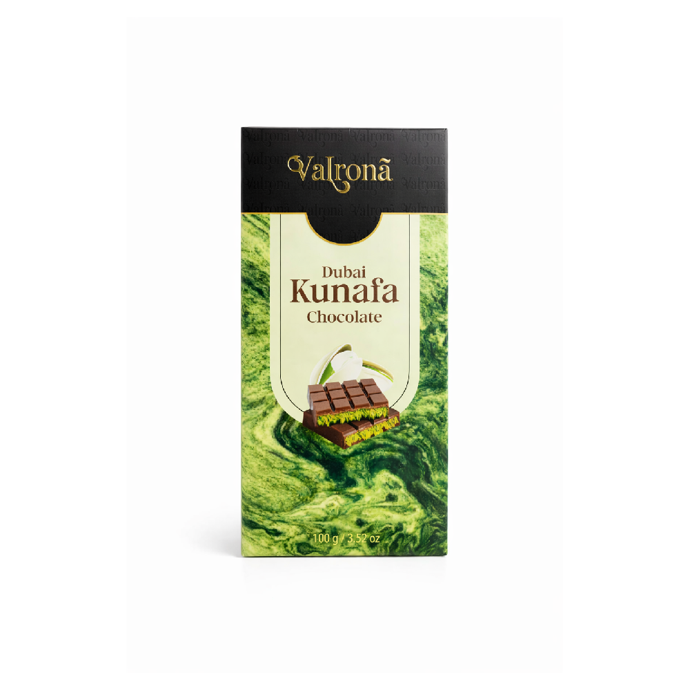 VALRONA CHOCOLATE BAR DUBAI KUNAFA 100 GM Default Title - MamasJan Grocery Food