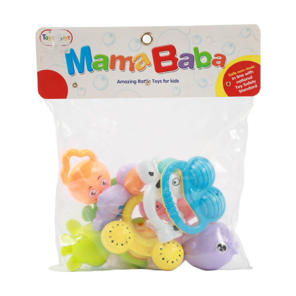 RA-01 MAMA BABA RATTLE SET 8PC (+0M) A.I Default Title - MamasJan Toys
