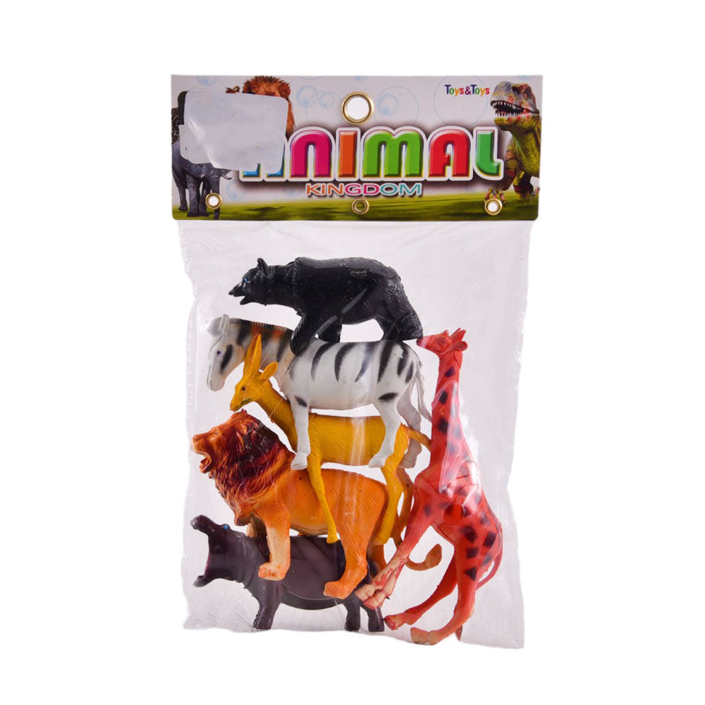 AL-04 WILD ANIMAL SET 6PC A.I (3+ YEAR) Default Title - MamasJan Toys