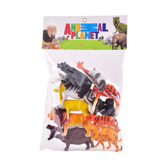 AL-09 WILD ANIMALS SET 12PCS IN PVC Default Title - MamasJan Toys