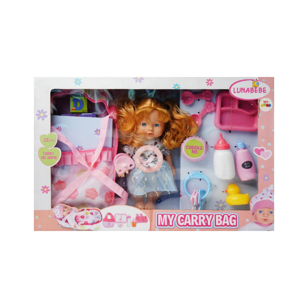 HX396-4 CARRY ME HOME DOLL W ACC 33CM D Default Title - MamasJan Toys