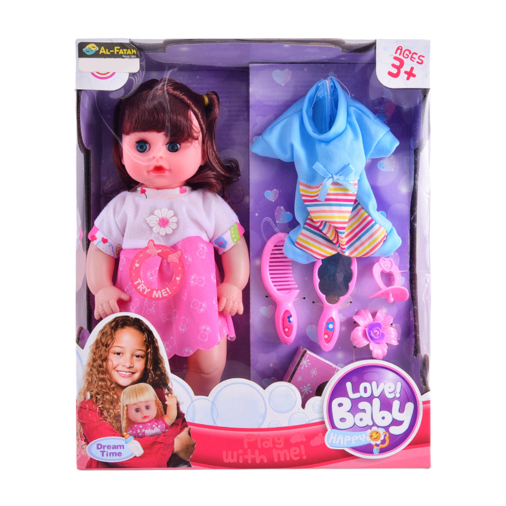 F002-1C LOVE BABY DOLL W ACC 14INCH D Default Title - MamasJan Toys