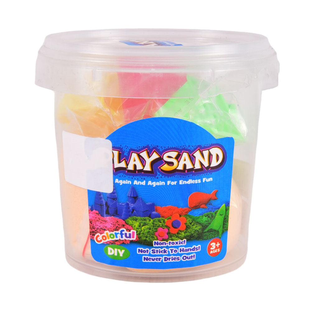 8025 COLORFULL PLAY SAND IN BUCKET ID Default Title - MamasJan Toys