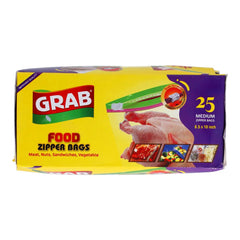 GRAB ZIPPER BAG 25 MEDIUM 8.5X10INCH Default Title - MamasJan Grocery Nonfood