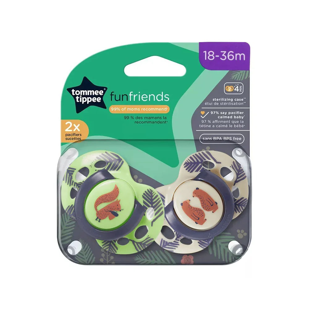 TOMMEE TIPPEE SOOTHER FUN FRIENDS 18-36M 433403 2PC Default Title - MamasJan Grocery Nonfood