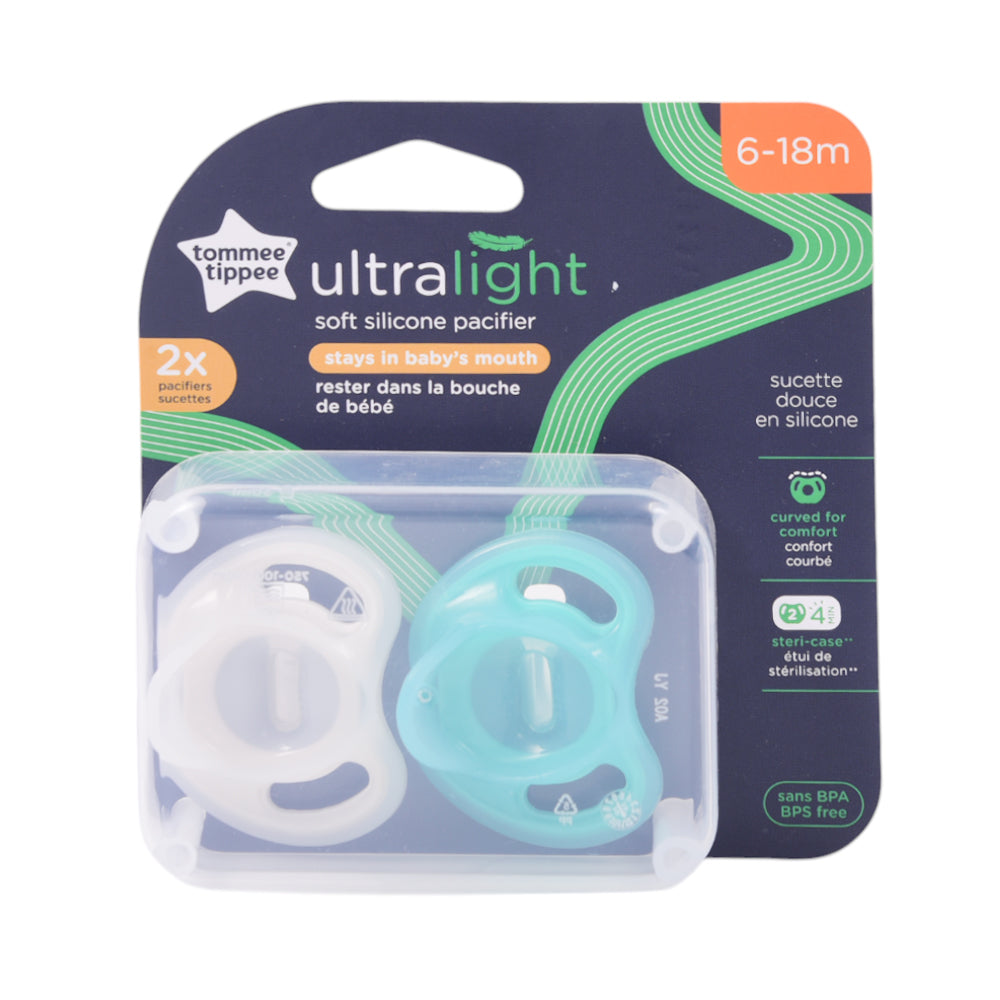 TOMMEE TIPPEE ULTRA LIGHT PACIFIERS 6-18M 2 PCS Default Title - MamasJan Grocery Nonfood