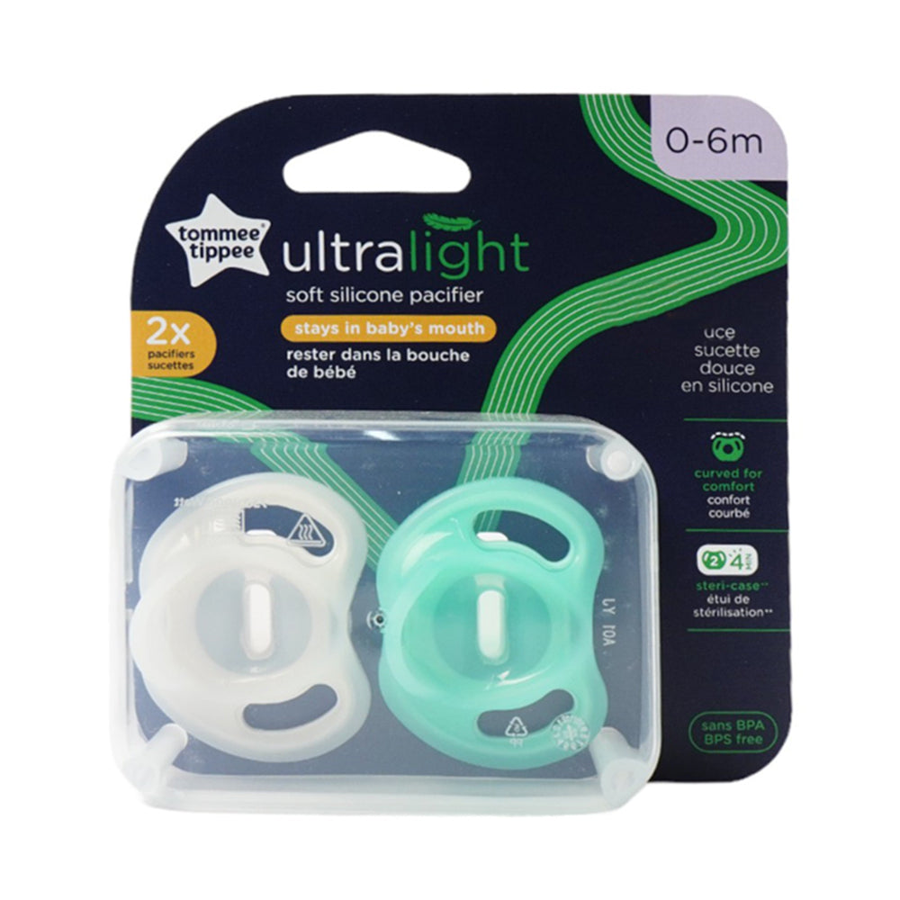 TOMMEE TIPPEE ULTRA LIGHT PACIFIERS 0-6M 2 PC 533495 Default Title - MamasJan Grocery Nonfood