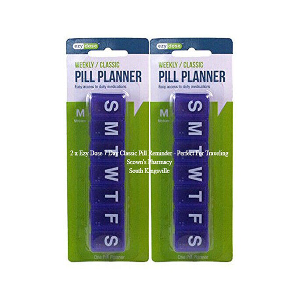 Ezy Dose 7 Day Classic Pill Reminder 2XL (67198)