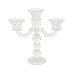 CANDLE STAND CRYSTAL IR H045-3 Default Title - MamasJan Decoration