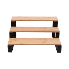 PASTRY STAND 3 TIER WOODEN BAM-12 Default Title - MamasJan Crockery