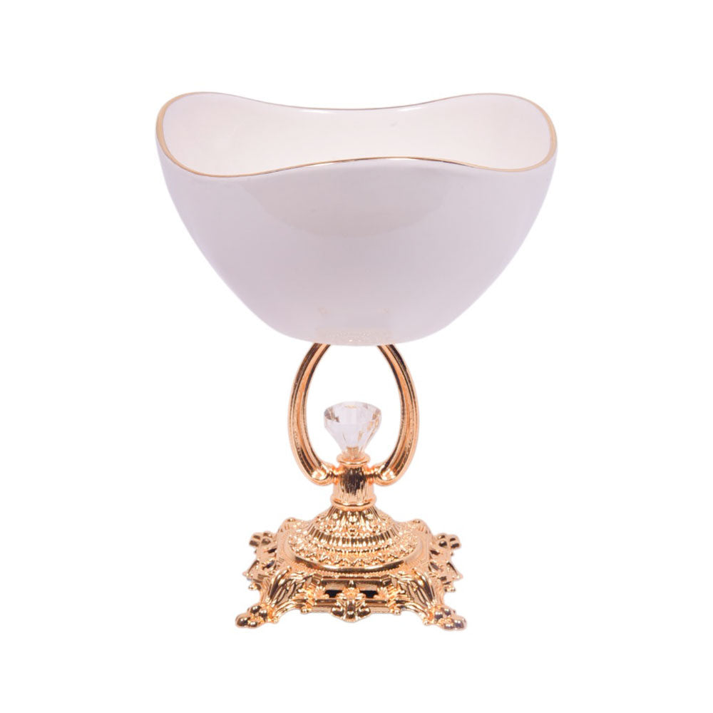 BOWL WITH STAND SJ1162M Default Title - MamasJan Décor