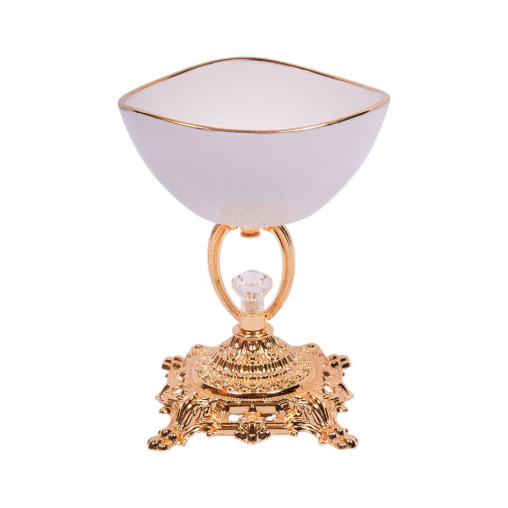 BOWL WITH STAND SJ1162S Default Title - MamasJan Décor