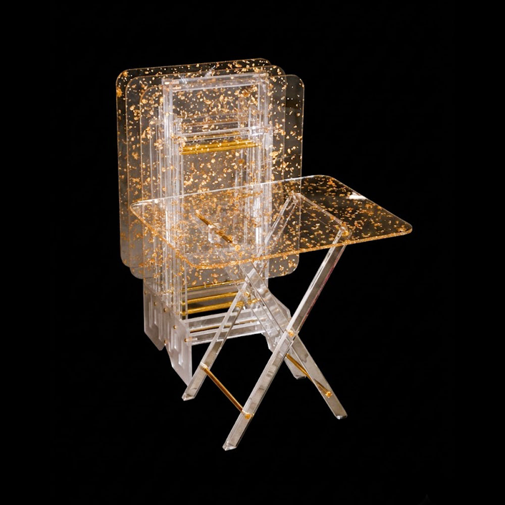 ACRYLIC TABLE 4PC SET IR ZD15GH Default Title - MamasJan Household