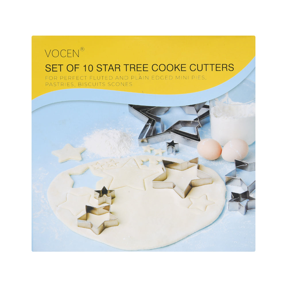 COOKIE CUTTER SET 10PC STAR TREE 100317 ZIK Default Title - MamasJan Crockery
