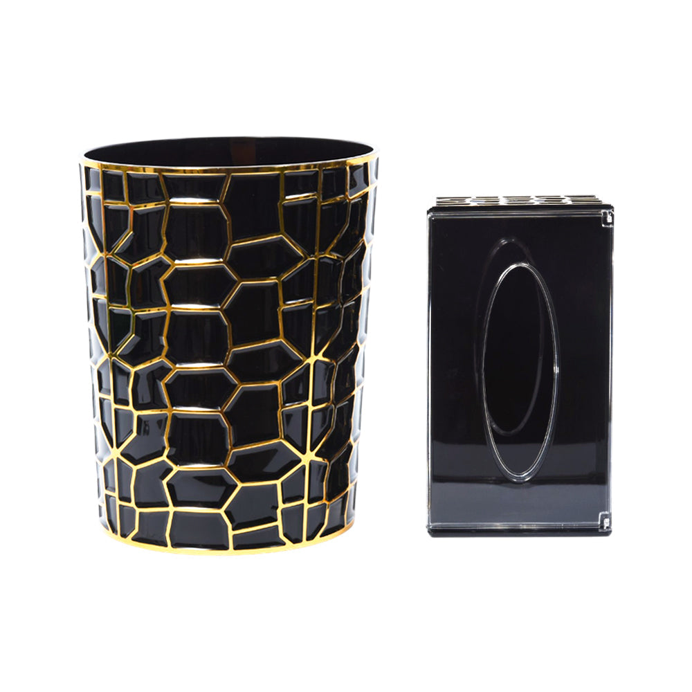 DUSTBIN & TISSUE BOX SET IR 2163BTH-L Default Title - MamasJan Décor