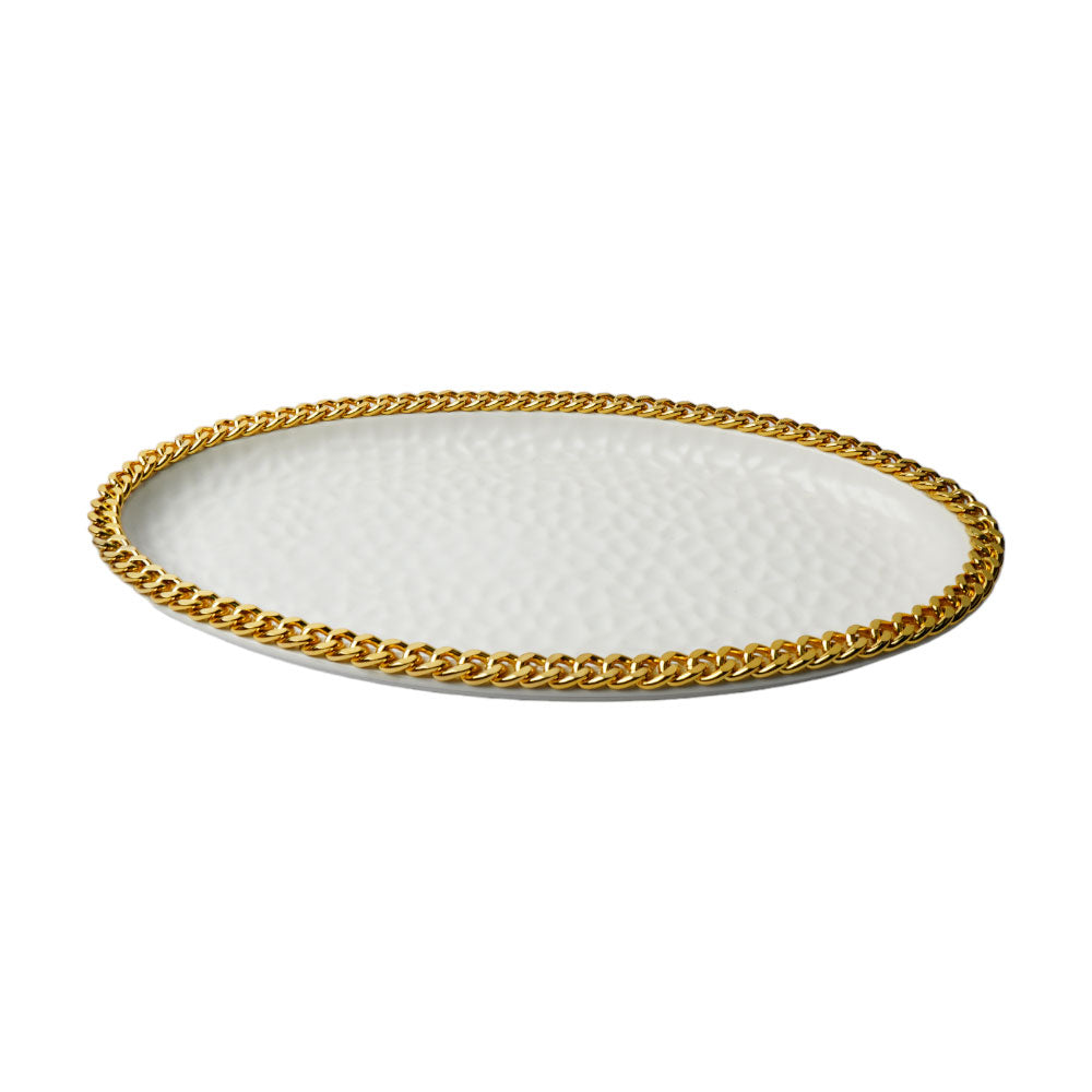 DISH PORCELAIN MORE & MORE 14 INCH M02-W Default Title - MamasJan Crockery