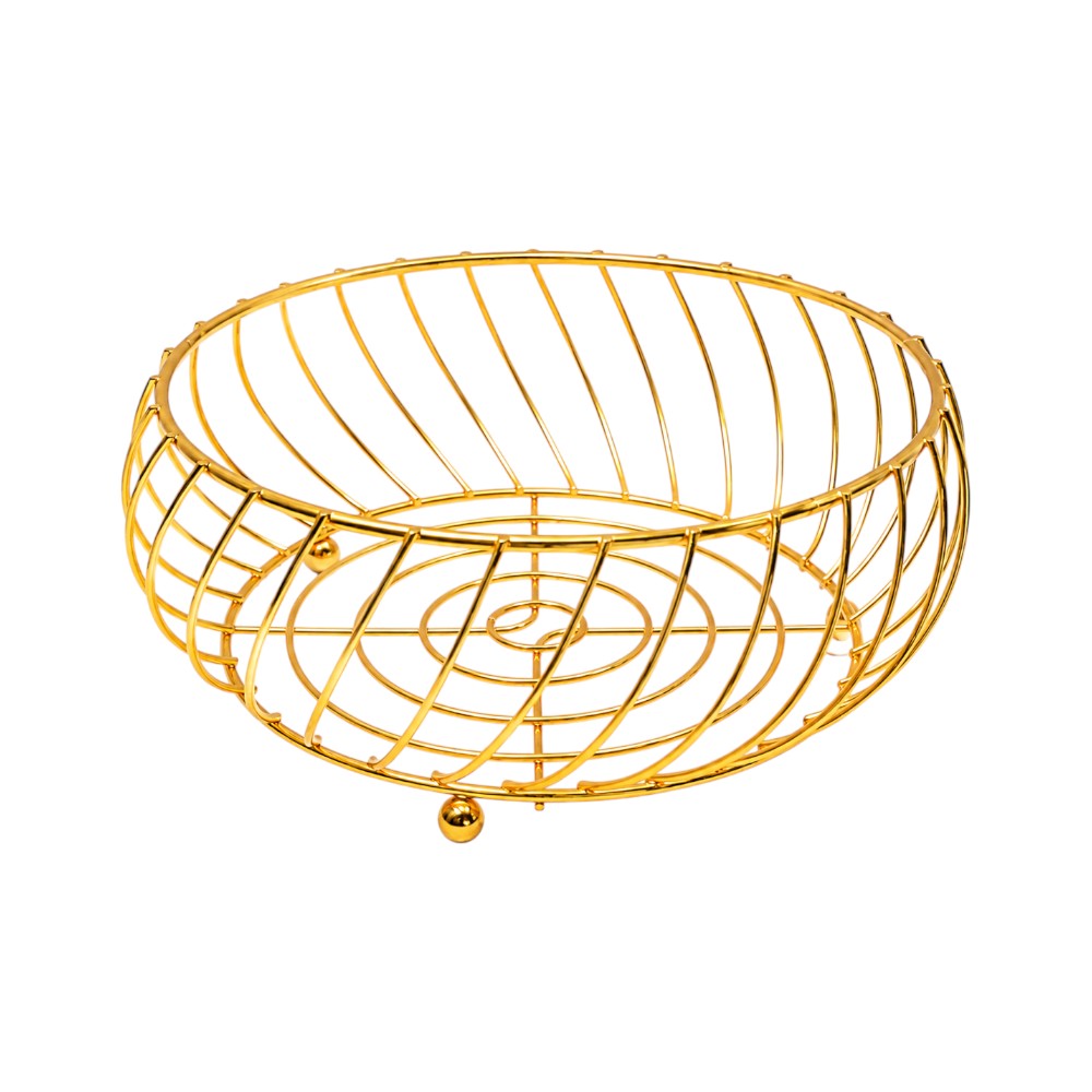 FRUIT BASKET EMAY GOLDEN YM35011G Default Title - MamasJan Decoration