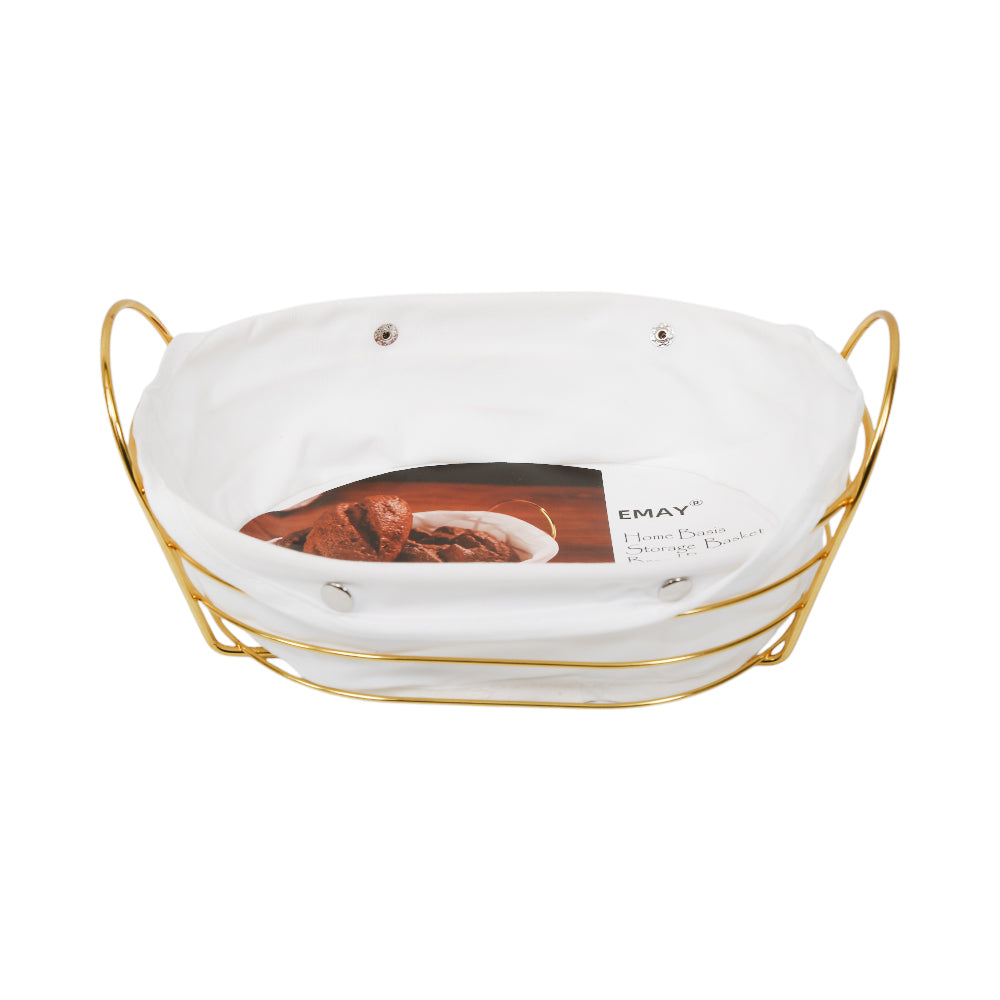 BREAD BASKET STEEL GOLDEN YM11250GW Default Title - MamasJan Crockery