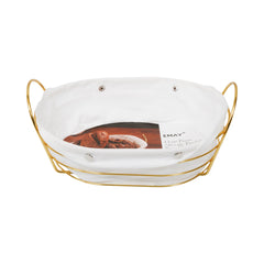 BREAD BASKET STEEL GOLDEN YM11250GW Default Title - MamasJan Crockery
