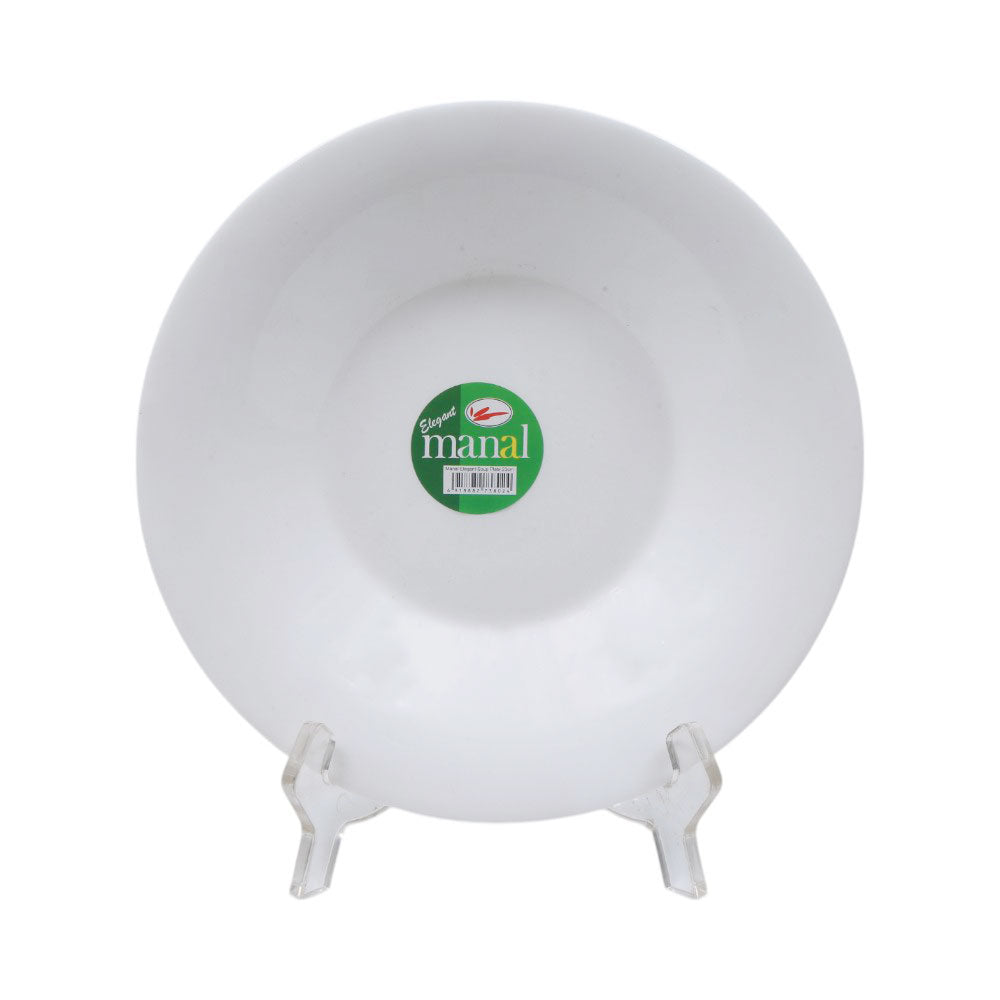 PLATE DEEP 23CM MANAL WHITE ROUND E0012 Default Title - MamasJan Crockery