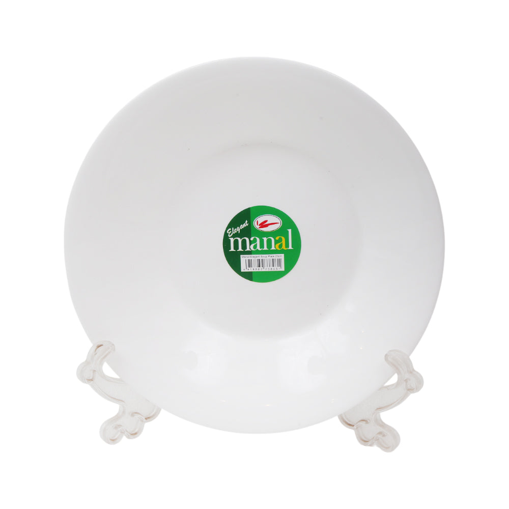 PLATE DEEP 20CM MANAL WHITE ROUND E0013 Default Title - MamasJan Crockery