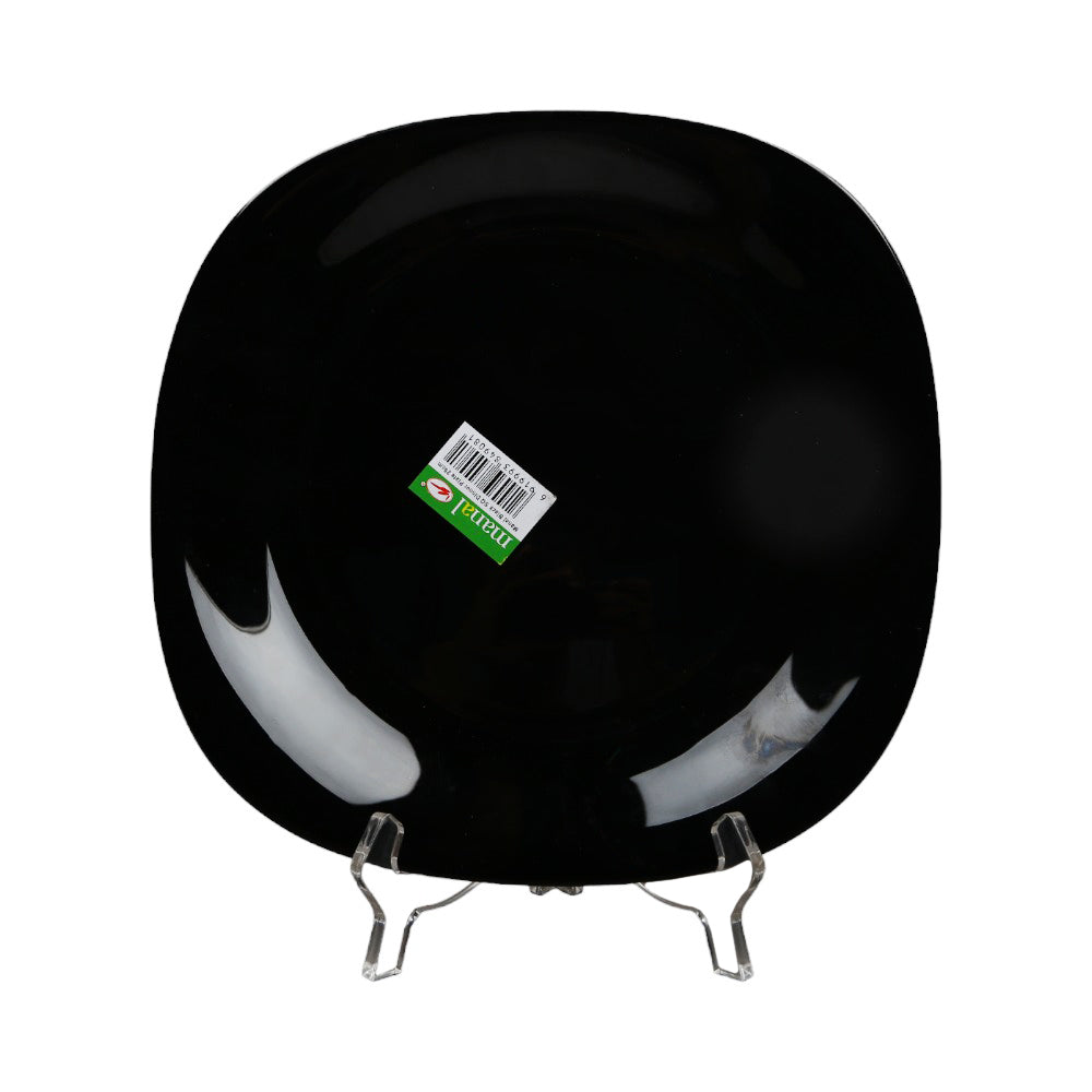 PLATE DINNER MANAL BLACK SQUARE B0051 Default Title - MamasJan Crockery