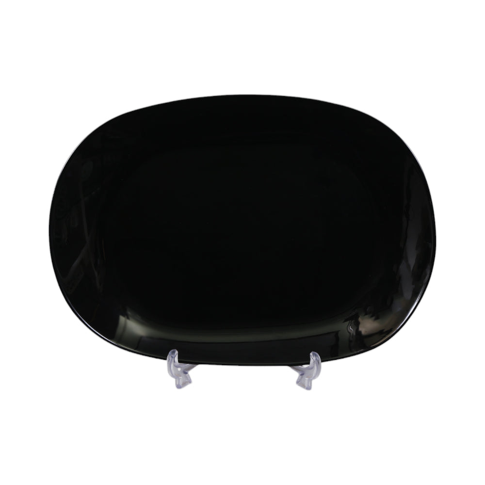 DISH MANAL BLACK OVAL B0057 Default Title - MamasJan Crockery