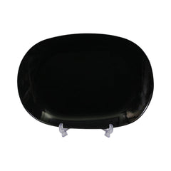 DISH MANAL BLACK OVAL B0057 Default Title - MamasJan Crockery